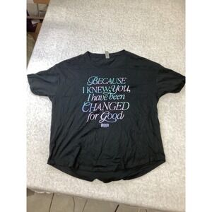 Instant Message Wicked Musical Graphic Tee Black Changed For Good Lyric Shirt L